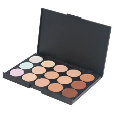 Image of Accessotech 15 Colour Sheer Concealer Camouflage Palette Makeup Eyeshadow Bronzer Kit Set
