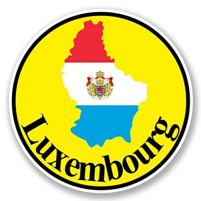Image of 2 x 10cm Luxembourg Flag Map Vinyl Sticker Decal Car Laptop Luggage Travel #6040 (10cm 10cm)