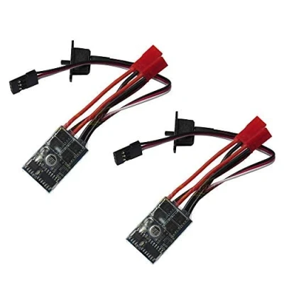Image of hobbypower Rcmodelpart Rc 10a Brushed ESC Motor Speed Controller 1/16 18 24 Car Boat Tank W/o Brake(pack of 2 Pcs)