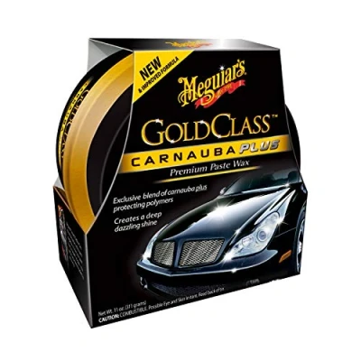 Image of Meguiar&#039;s Gold Class Carnauba Plus Premium Paste Wax 311 g Long Lasting Polymer Blend for Deep Shine &amp; Reflective Finish, Safe Clear Coat Glossy Paint