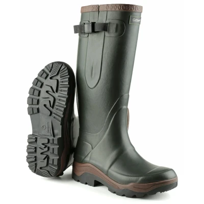 Image of Cotswold Mens Compass Neoprene Wellington Boots (Green) Rubber Size UK 4
