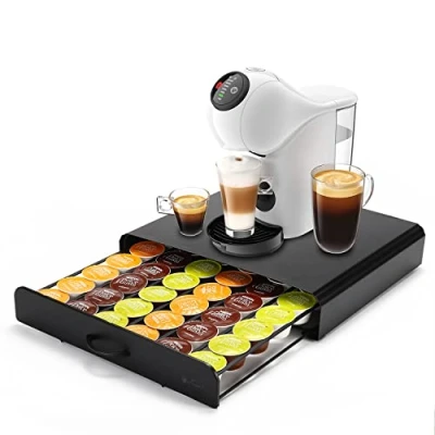Image of Vinsani 36 Capsules Coffee Pod Storage with Sliding Drawer Non Slip base Stackable Holder Organiser Box for Dolce Gusto Pods