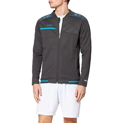 Image of JAKO Prestige 6858 Men&#039;s Club Jacket XXL Stone Grey/Flame