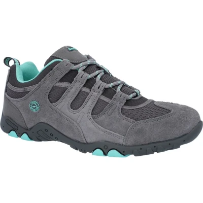 Image of Hi Tec QUADRA II Womens Hiking Shoe, Grey/Mint, 7 UK