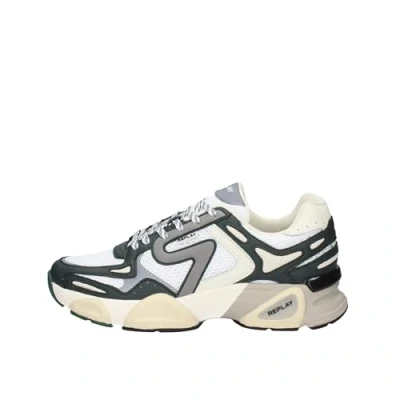 Image of Replay Destiny Trainers, Men&#039;s, Size: 450, Forest green/white shoes