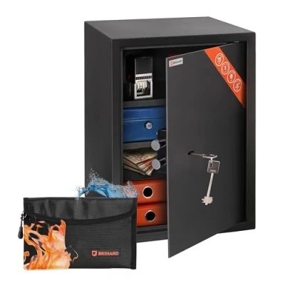 Image of Brihard Business XL Safe with Certain Key Lock, 53x39x38cm (HxWxD), Titanium Grey