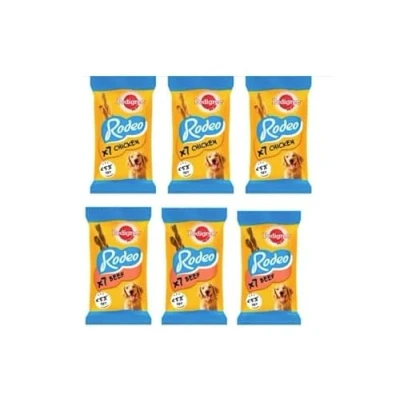 Image of Pedigree Rodeo Dog Treats 3 x Chicken &amp; Beef (42 Treats)