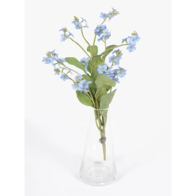 Image of MaxJam Artificial Blue Forget me Not Wild Flowers Tied Bunch Bundle Posy 50 Heads