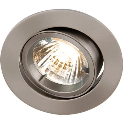 Image of KnightsBridge IP20 230V GU10 Brushed Chrome Recessed Tilt Twist &amp; Lock Downlight