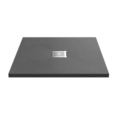 Image of 800mm Premium Slimline Square Shower Tray Slate Grey