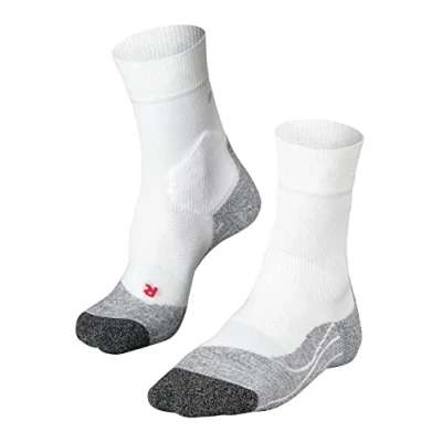 Image of FALKE Men&#039;s RU3 Comfort M SO Lyocell Functional Yarn Anti Blister 1 Pair Running Socks, White (White Mix 2020), 13 14