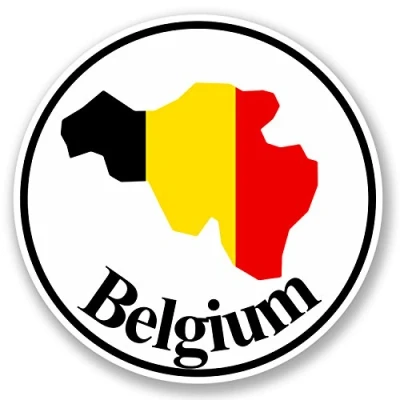 Image of 2 x 10cm Belgium Vinyl Sticker Decal Luggage Travel Label Tag Flag Map #5795 (10cm 10cm)