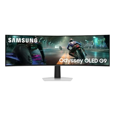 Image of Samsung Odyssey OLED G9 LS49DG912SUXXU 49&quot; Curved DQHD Gaming Monitor 0.03ms, 144Hz, 5120x1440, HDMI 2.1, Displayport, USB