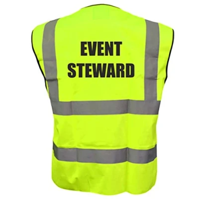 Image of Event Steward Yellow Hi Vis Viz Safety Vest Waistcoat Reflective High Visibility EN471 BS xxx large