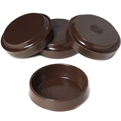 Image of 8X Brown Castor Cups 50mm Large Chair/Sofa Furniture/Carpet/Floor Protectors Caster Feet