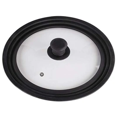 Image of Xavax Universal Lid with Steam Vent for Pots &amp; Pans (24cm, 26cm, 28cm), Glass