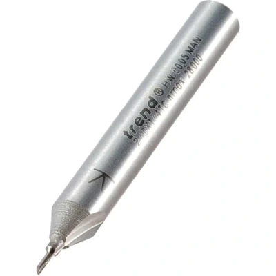 Image of Trend Professional Single Flute Cutter, 1/4 Inch Shank, 1mm Cut Diameter &amp; 3mm Length, Tungsten Carbide Tipped, 2/0X1/4TC