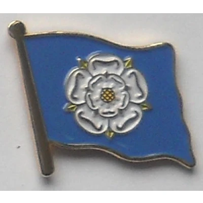 Image of Yorkshire English County Flag Enamel Pin Badge