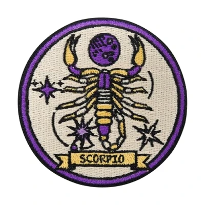 Image of Finally Home Iron On Patch Zodiac Sign Scorpio Astrology Patches, Moon Stars