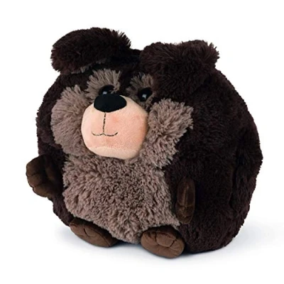 Image of COZY NOXXIEZ Plush Hand Warmer Toys Farm Animals Childrens Cute Pillows, Fluffy Soft Plushies, Reusable Animal Cushion Presents for Girls, Boys, Babies (Dog Dark)