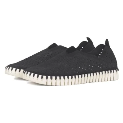 Image of Ilse Jacobsen Womens Tulip Slip On Shoes Black 9 UK