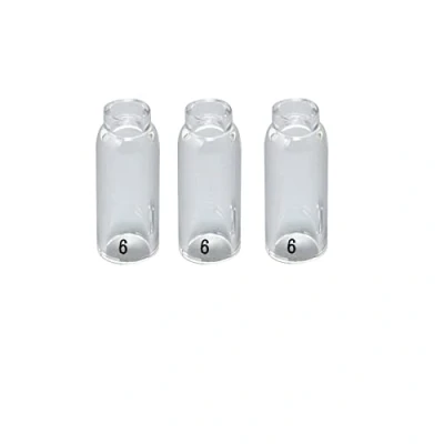 Image of RIVERWELD Clear Quartz Nozzle 10N48#6 Glass 10mm TIG Cups 10NQ48 6# 47mm for SR WP 17 18 26 Welding Torches 3pk
