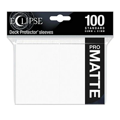 Image of Ultra Pro E 15612 Eclipse Standard Matte Sleeves 100 Pack Arctic White