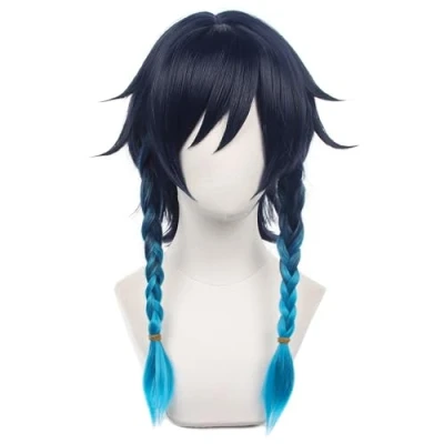 Image of HIROAKIYA Venti Wig, Genshin Impact Cosplay Wig with Cap, Length approx.45cm