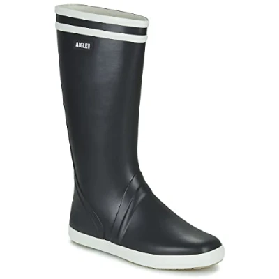 Image of Aigle Men&#039;s Goeland Rain Boot, Navy White 2, 8 UK