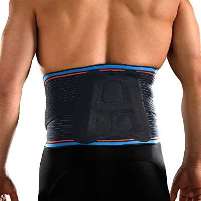 Image of THUASNE Sport Lumbar Support Belt Lumbago, Disc/Lumbar Sprain, Back Pain Dorsal &amp; Abdominal Stays Index 4/5 CE Medical Device (Size XL)
