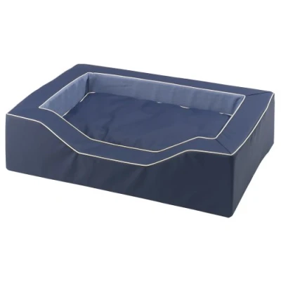 Image of Ferplast Majestic 95 Dog Bed Eco Synthetic Leather and Hi Tech Fabric, 93 x 65 24 cm, Blue
