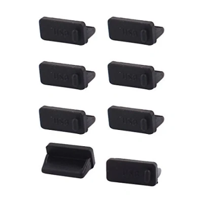 Image of N/A Rubber Computer Laptop Notebook USB 2.0 Type A Female Port Dust Dustproof Cover Cap Protector 8pcs Black