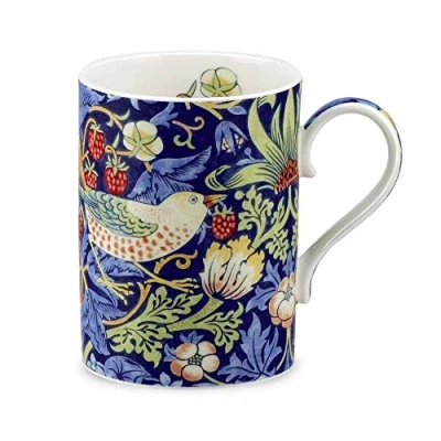 Image of Morris &amp; Co Strawberry Thief Indigo / Mineral Mug