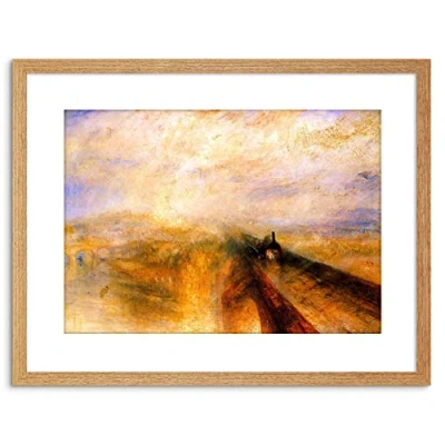Image of Wee Blue Coo Turner Rain Steam Speed Great Western Railway Framed Wall Art Print