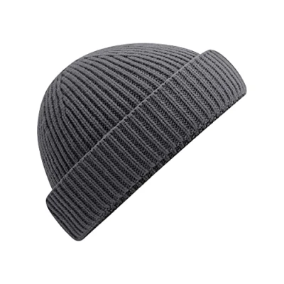 Image of Beechfield Harbour Beanie Shallow Crown Graphite Grey