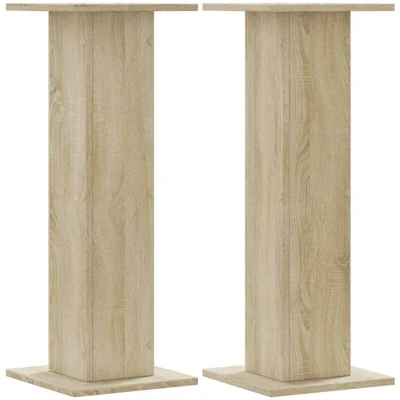 Image of vidaXL Plant Stands 2 pcs Sonoma Oak 30x30x80 cm Engineered Wood