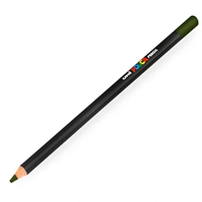 Image of Posca Uni Coloured Pencil Professional Oil and Wax Colouring KPE 200 Khaki Green (7) Single