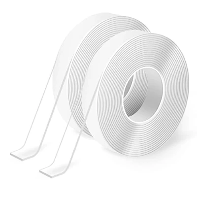 Image of Art3d Double Sided Adhesive Tape, Multipurpose Tape for Carpet Mats/Photos Frames/Craft Wall Mounting 2 Rolls (3m*1.3cm*2mm)