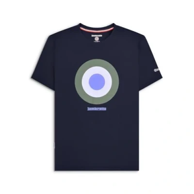 Image of Lambretta Mens Target Crewneck Short Sleeve T Shirt Tee Top Navy 3XL