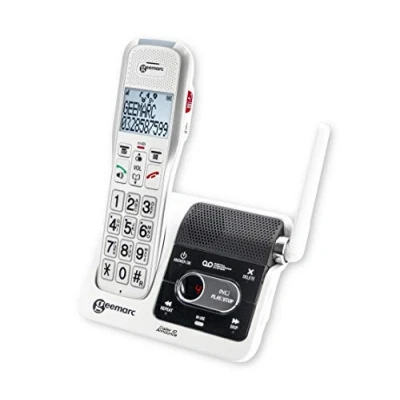 Image of Geemarc Amplidect 595 U.L.E Loud Cordless Home Telephone with Intercom System, Answering Machine and SOS Function for Elderly Medium to Severe Hearing Loss Aid Compatible UK version