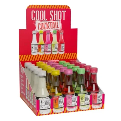 Image of Cool Shot Cocktails 25X20ml Mixed Vodka Shots Strawberry Daiquiri, Mojito, Passion Fruit, Cosmopolitan, Pina Colada Perfect for Gifts, Parties and Celebrations