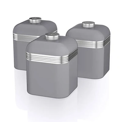 Image of Swan Retro Tea+Coffee+Sugar containers set 1 L