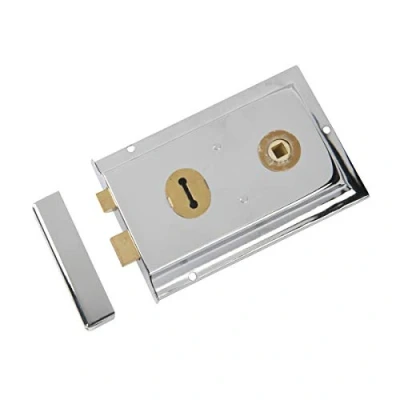 Image of Yale Locks P334 Rim Lock Chrome Finish 156 x 104 mm Visi Pack