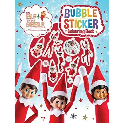 Image of Elf on the Shelf Bubble Sticker Colouring Book Christmas Activity Pack Stickers Accessories Gifts and Ideas for Kids Arrival