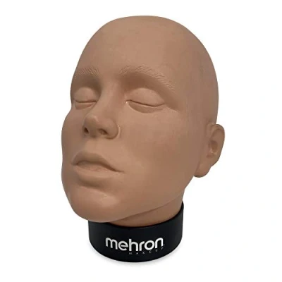 Image of Mehron Makeup Practice Head Face Mannequin for Practice, Special FX, &amp; Painting Students