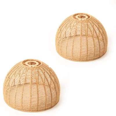 Image of Wicker Ceiling Light Shade Pendant 29cm