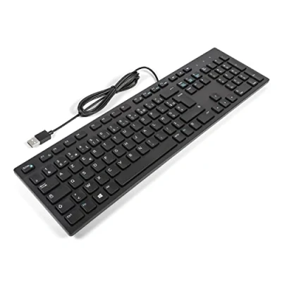 Image of Dell KB216 FRENCH Slim Office Multimedia Keyboard BLACK (Renewed)