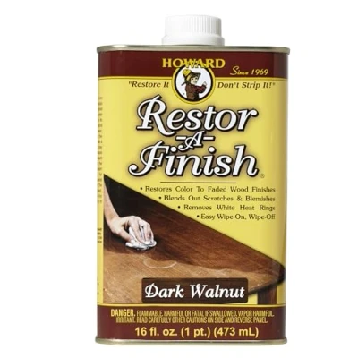 Image of Howard Restor A Finish Dark Walnut RF6016 Restore The Original Remove Heat and Stain Marks on Wooden Furniture 473ml