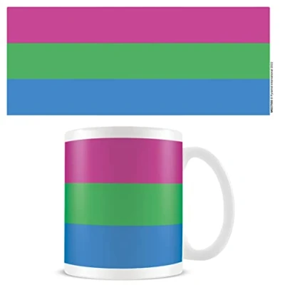 Image of Pride Mug (Polysexual Design) Flag Wrap 11oz Ceramic