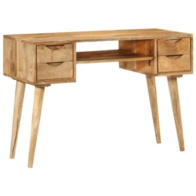 Image of vidaXL Desk with Drawers Office Study Computer Table Solid Wood Mango